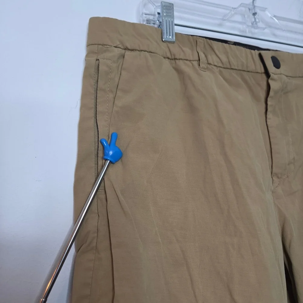 Dvision Brand Mens Tan Khaki Flat Front Chino Shorts Size 38 Casual Summer